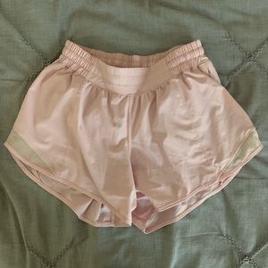 Baby pink lululemon shorts